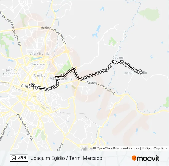 399 Bus Line Map