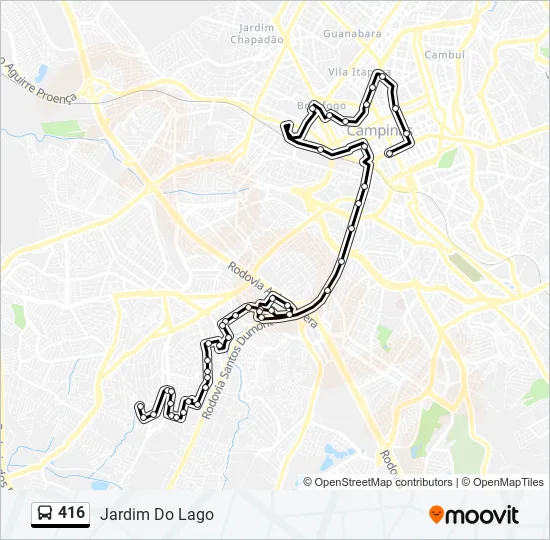 416 Bus Line Map