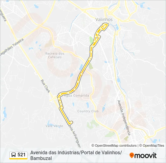 521 Bus Line Map