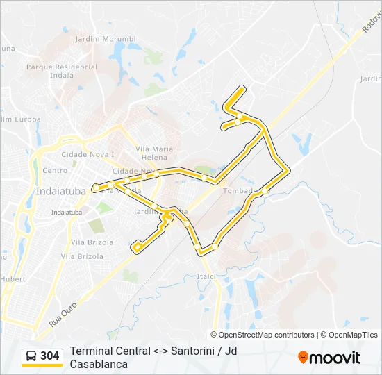 304 Bus Line Map