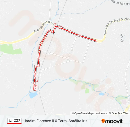 227 Bus Line Map