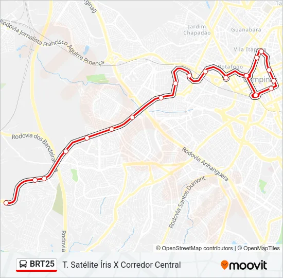 BRT25 Bus Line Map