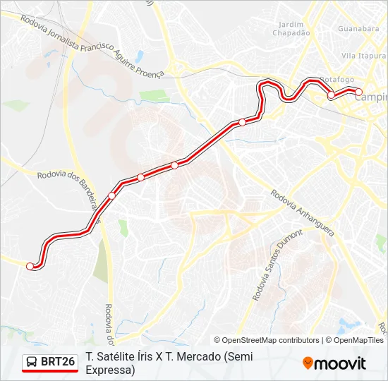 BRT26 Bus Line Map