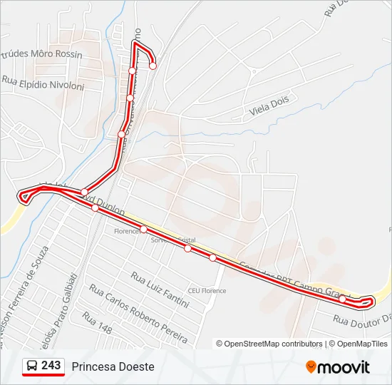243 Bus Line Map