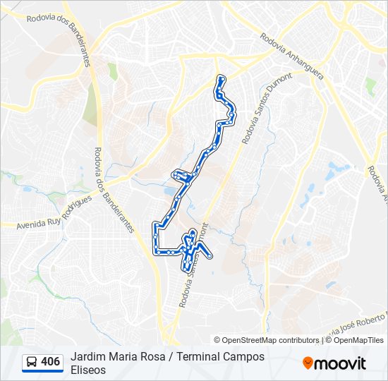 406 bus Line Map