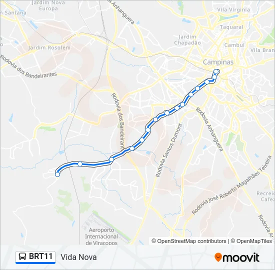 BRT11 Bus Line Map
