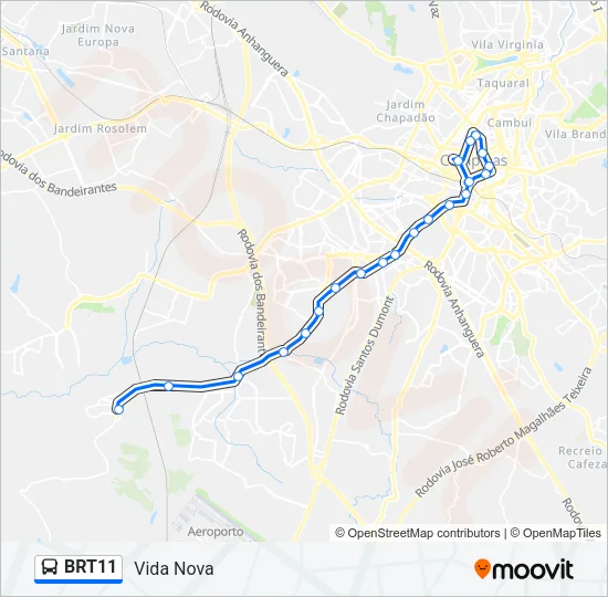 BRT11 Bus Line Map
