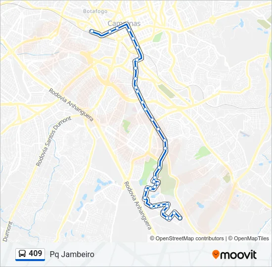 409 Bus Line Map