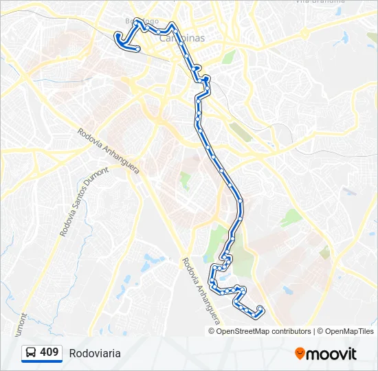 409 Bus Line Map
