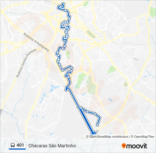401 Bus Line Map