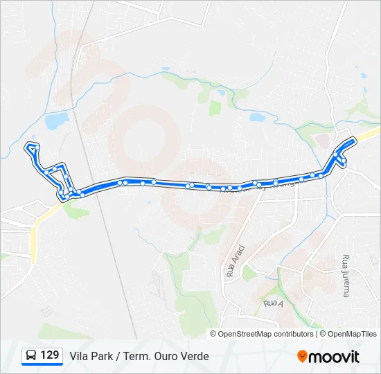 129 Bus Line Map