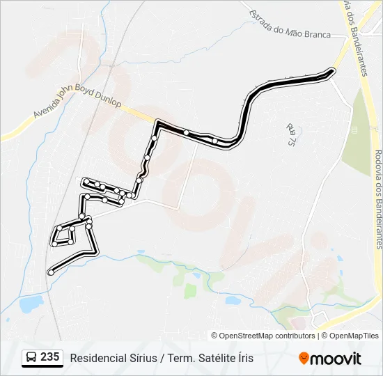 235 Bus Line Map