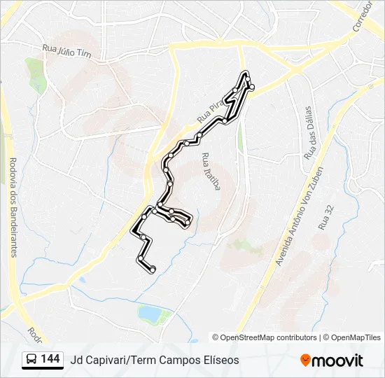 144 Bus Line Map