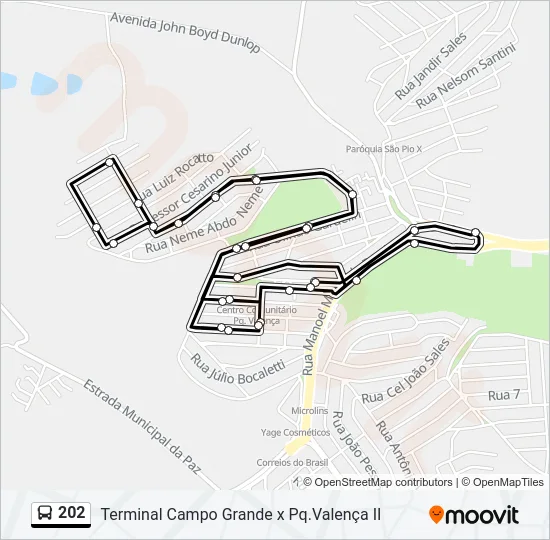 202 Bus Line Map