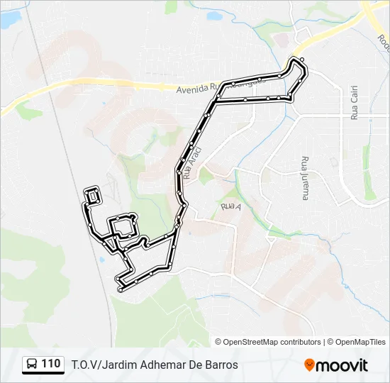 110 Bus Line Map