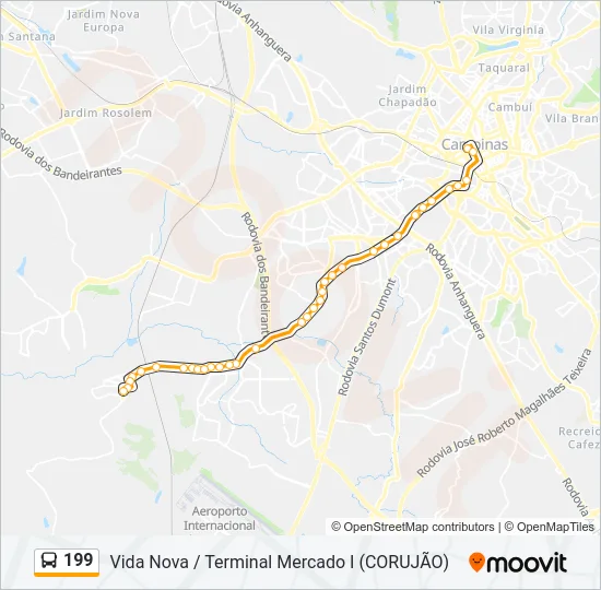 199 Bus Line Map