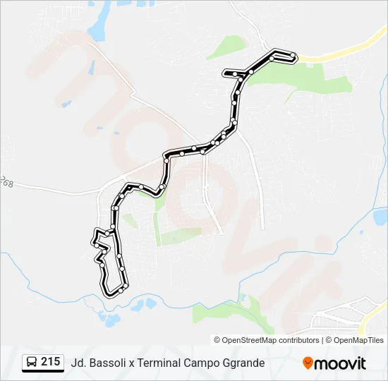 215 Bus Line Map