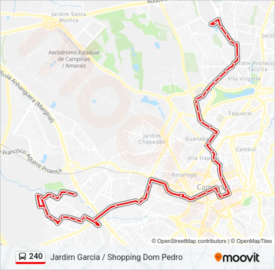 240 Bus Line Map