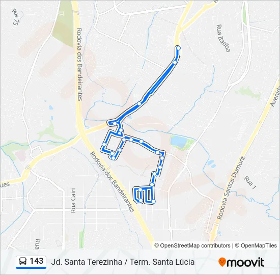 143 Bus Line Map