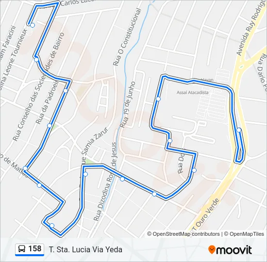 158 Bus Line Map
