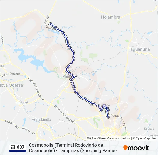 607 Bus Line Map