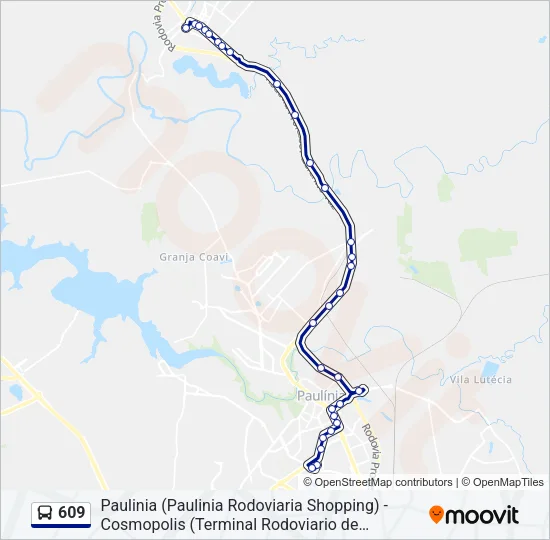 609 Bus Line Map