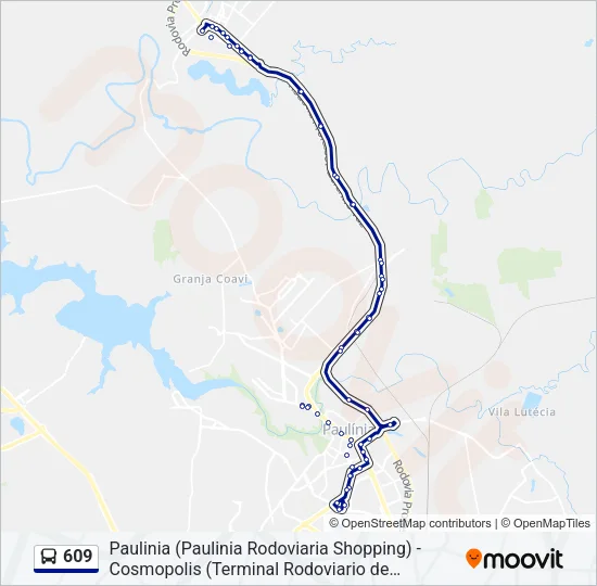 609 Bus Line Map