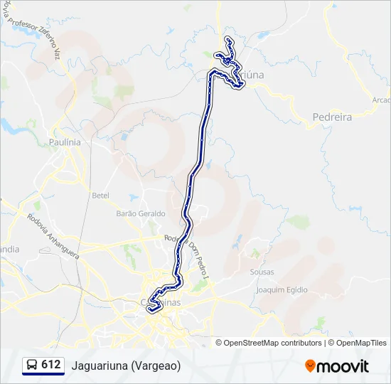 612 Bus Line Map