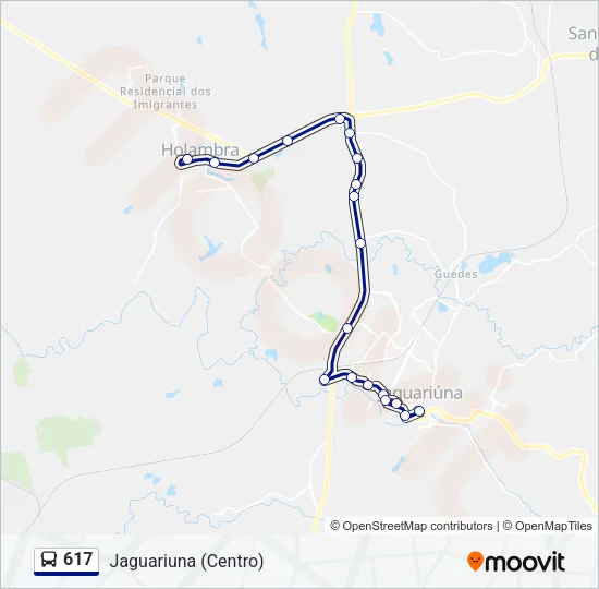 617 Bus Line Map