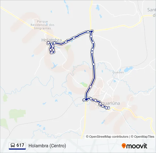 617 Bus Line Map