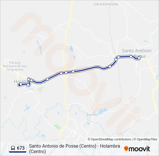 673 Bus Line Map