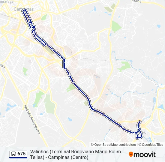 675 Bus Line Map