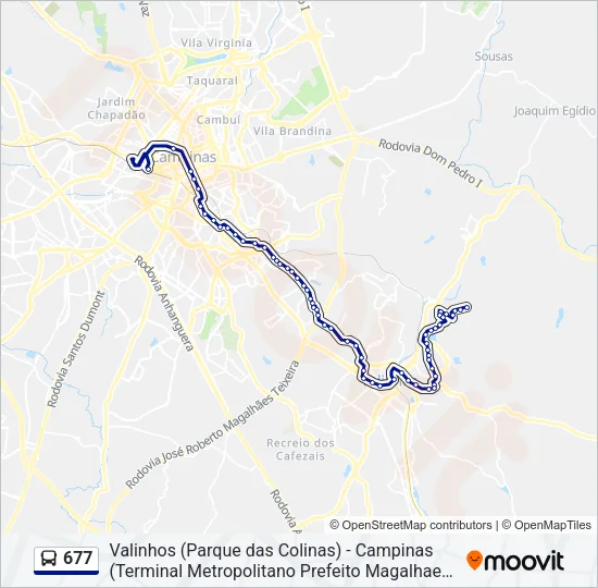 677 Bus Line Map