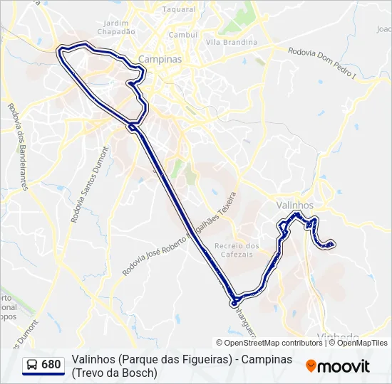 680 Bus Line Map