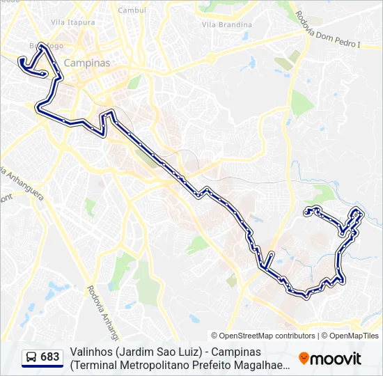 683 Bus Line Map