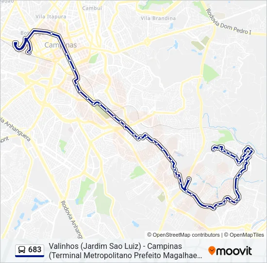 683 Bus Line Map