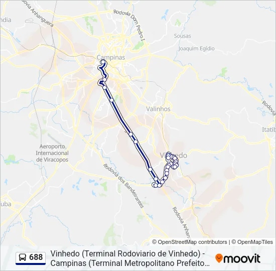 688 Bus Line Map