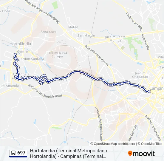697 Bus Line Map