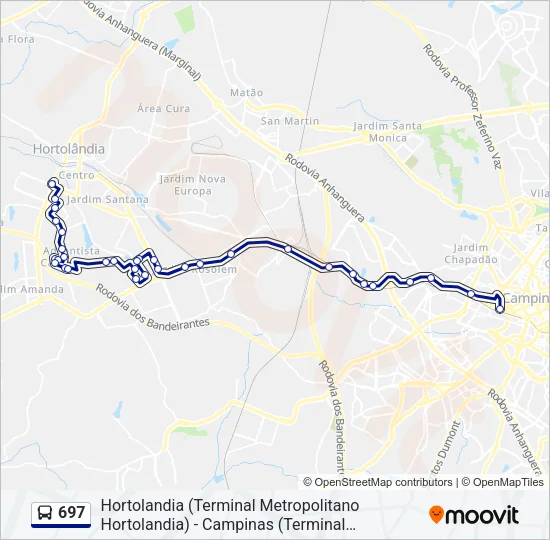 697 Bus Line Map