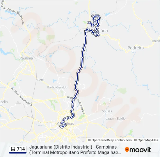 714 Bus Line Map