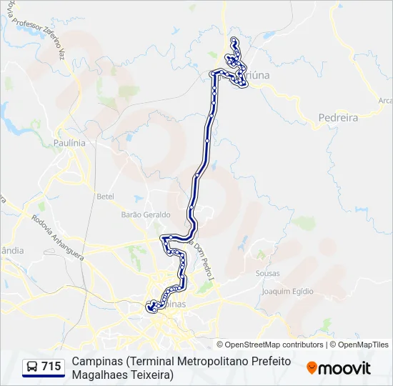 715 Bus Line Map