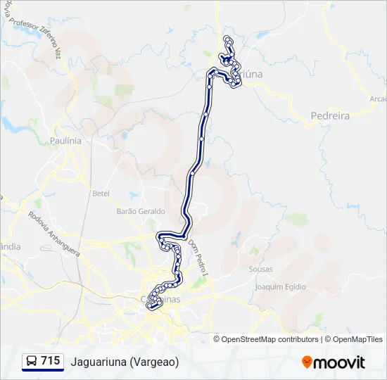 715 Bus Line Map