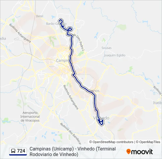 724 Bus Line Map