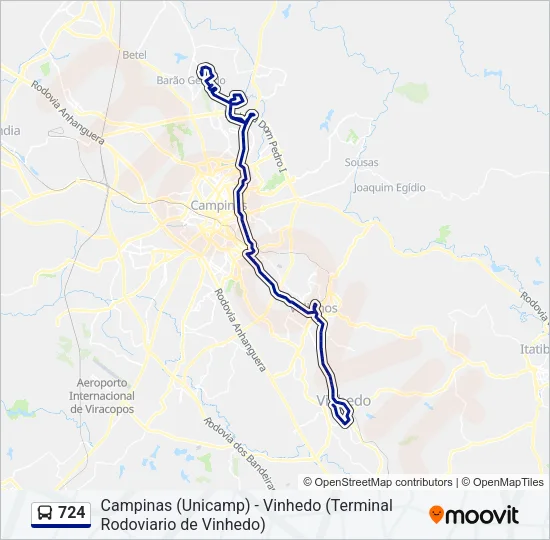 724 Bus Line Map