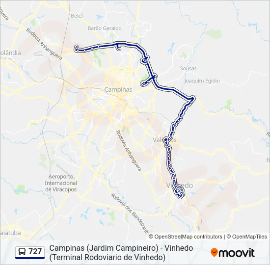 727 Bus Line Map