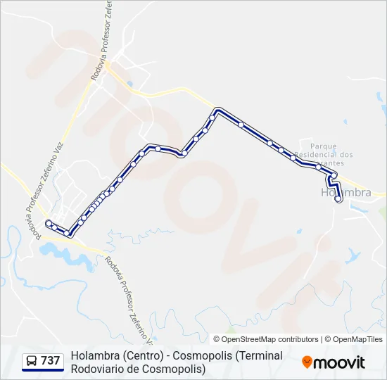 737 Bus Line Map