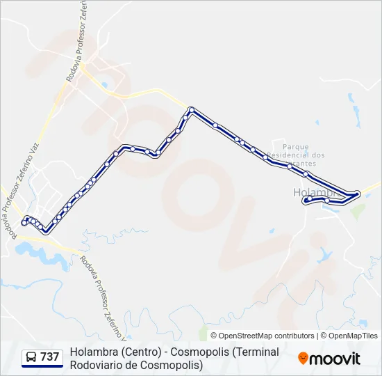 737 Bus Line Map