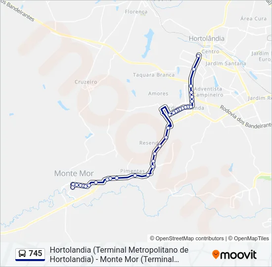 745 Bus Line Map