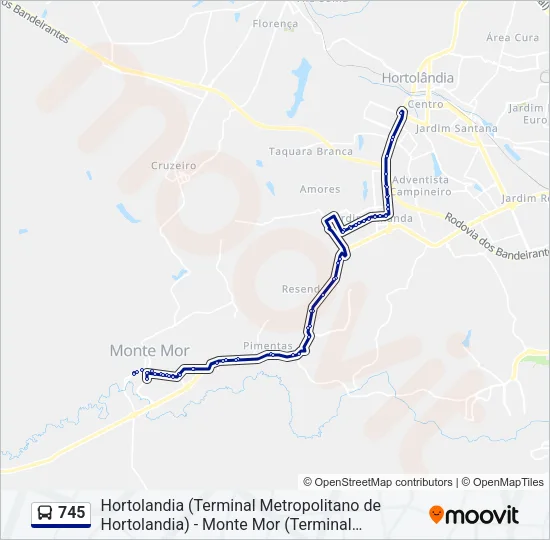 745 Bus Line Map