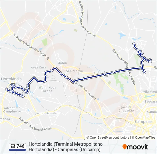 746 Bus Line Map